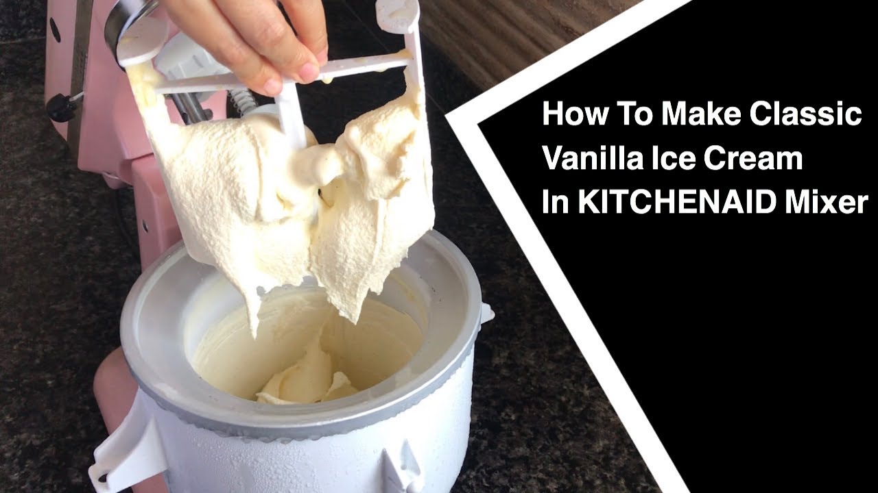 How to Make Vanilla Ice Cream in a Stand Mixer