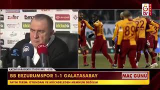 Erzurumspor 1-1 Galatasaray Fatih Terim Maç Sonu Basın Toplantısı