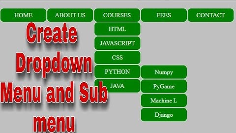 How To Create DropDown Menu With SubMenus In HTML (Hindi) || HTML tutorial for Beginners (Hindi)
