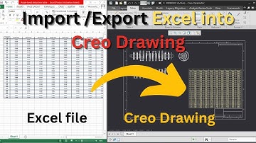 How to Import and export excel file in Creo Drawing | Creo tutorial | Creo drawing tutorial