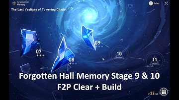Forgotten Hall - Memory Stage 9 & 10 - F2P Clear + Build - Honkai  Star Rail