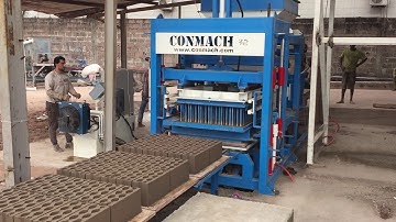 2 units of Conmach BlockKing-25FSS Concrete Block Making Machines at 15 cm Hollow Block Productions