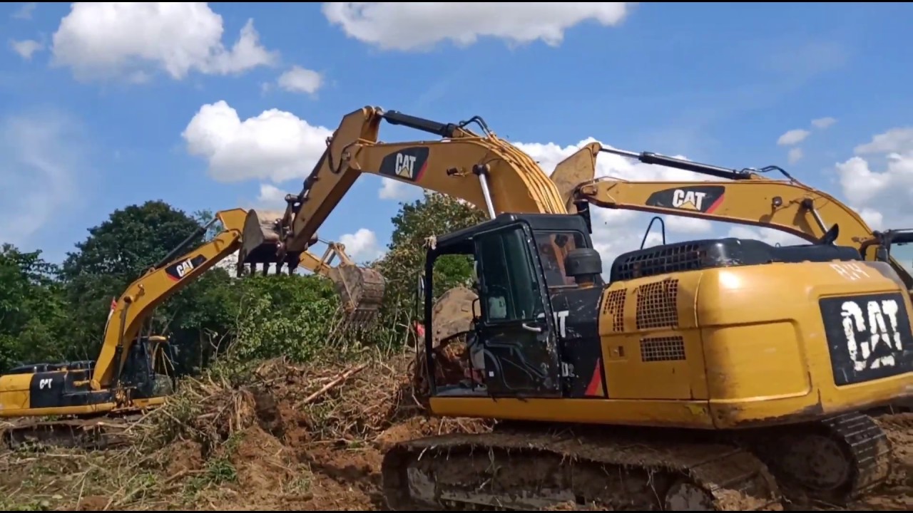 Excavator | cat 320 d2 new land opening for planting ...
