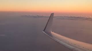 Bahamas Sunset from airplane