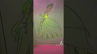 Coloring Princess tiana #art #shorts