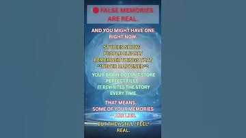 False Memories: Your Brain Might Be Lying to You 🧠 #shorts