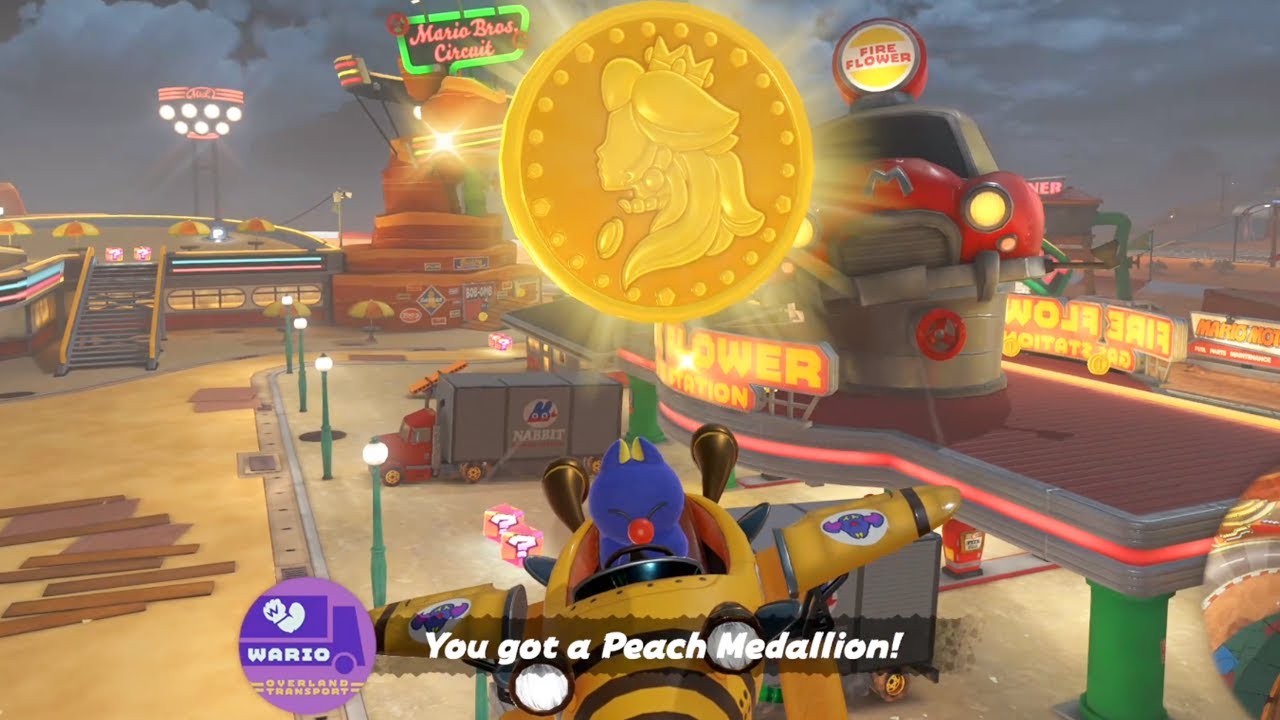 Mario Kart World - Free Roam 100% Walkthrough Part 35 - Faraway Oasis P-Switch Missions & Medallions