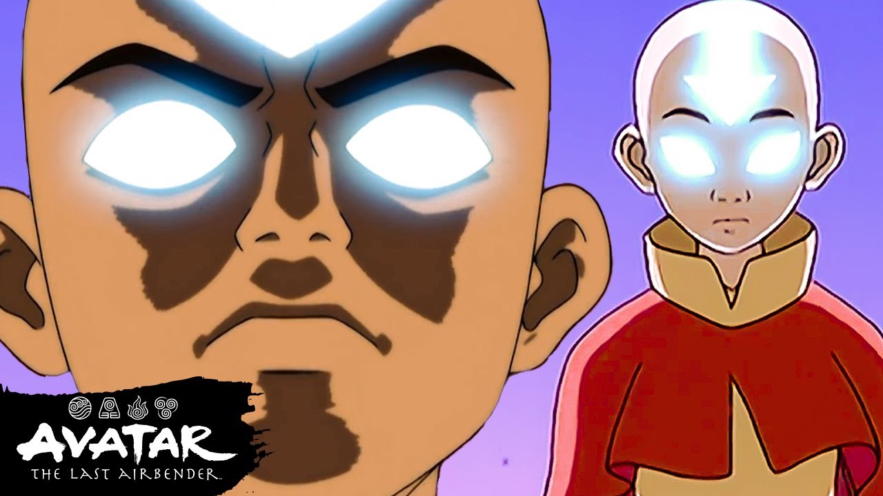 Every Time Aang Enters the Avatar State   Avatar The Last Airbender