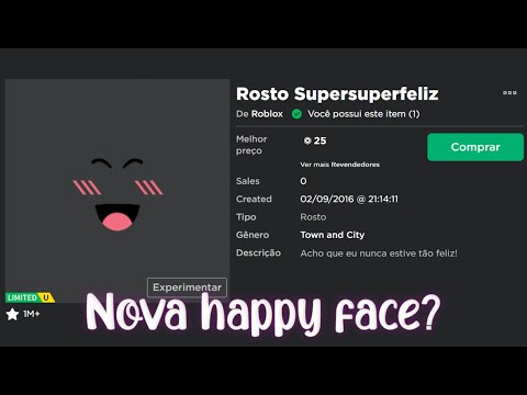 NOVA HAPPY FACE POR APENAS 25 ROBUX? 😋 