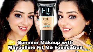 Summer Long Lasting Makeup 2020 | Maybelline Fit Me Foundation | In HINDI