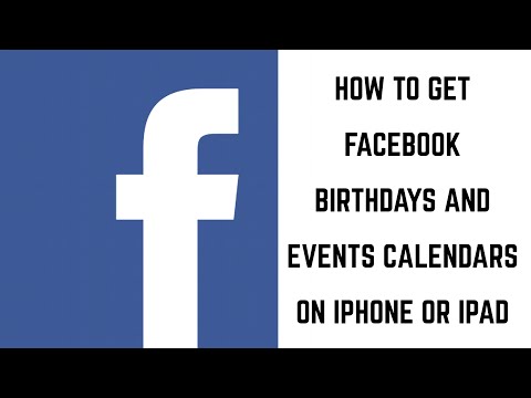 How to Get Facebook Birthdays and Events on iPhone or iPad Calendar