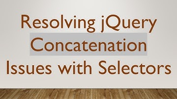 Resolving jQuery Concatenation Issues with Selectors
