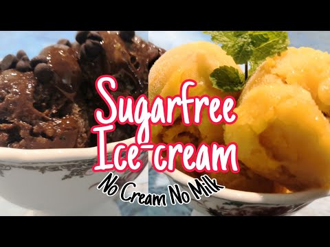 sugarfree-ice-cream-recipe-(quick-&-easy)-|-healthy-ice-cream-recipe-|-2-fruit-sorbet-recipe