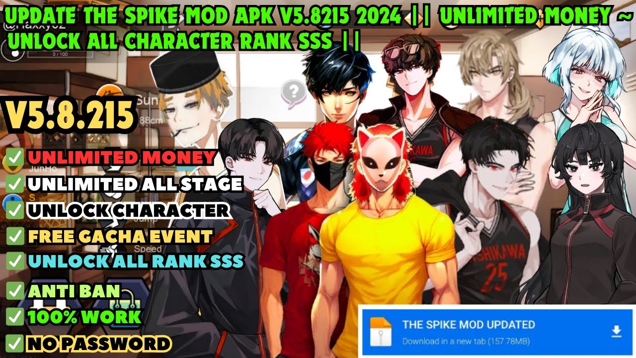 The Spike Mod Apk 5.8.215 Latest Version 2024 | Unlimited Money/Ball & Unlock All Character Rans SSS