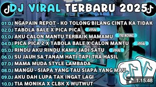 DJ TIKTOK TERBARU 2025🎵DJ NGAPAIN REPOT-KO TOLONG BILANG CINTA KA TIDAK🎵DJ TABOLA BALE X PICA PICA 2