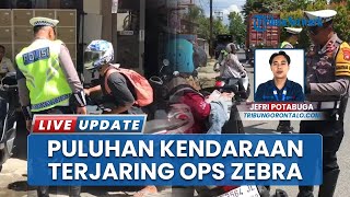 GORONTALO UPDATE ~ Puluhan Kendaraan Terjaring Operasi Zebra Otanaha, Pemotor Terobos Barikade!
