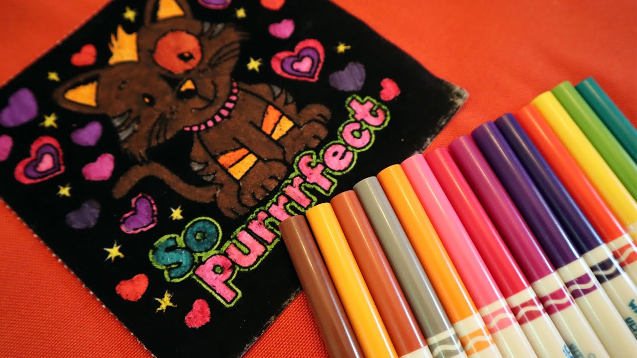 COLORING A CAT FAST! COLORING FOR KIDS So Purrfect! Meow! So Satisfying