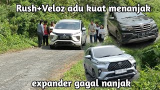 Rush + Veloz adu kuat nanjak krakalan | expander gagal nanjak || jalur bawang dieng ||