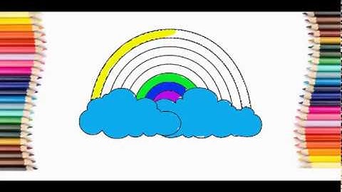 Hướng Dẫn Bé Vẽ Và Tô Màu Cầu Vồng  How to draw rainbow   ?