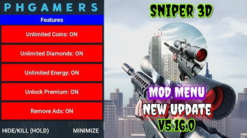 Sniper 3D  MOD APK Menu/Unlimited money/Ammo/God mode v5.16.0
