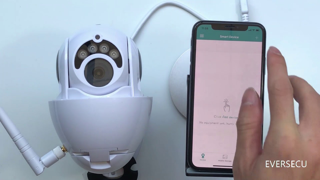 EVERSECU Icsee Outdoor Wifi PTZ Camera configuration - YouTube