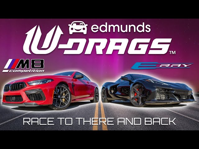 U-DRAG RACE: BMW M8 Competition vs. Chevy Corvette E-Ray | Quarter Mile, Handling u0026 More class=