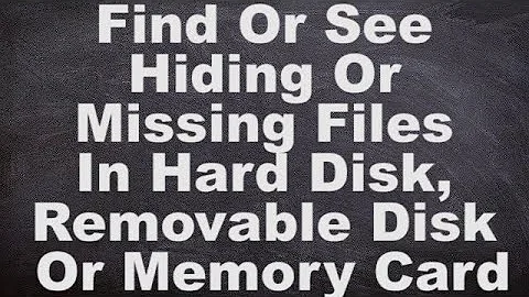 Show or View Hidden Files and Folder In Hard Disk, Removable Disk Or Memory Card