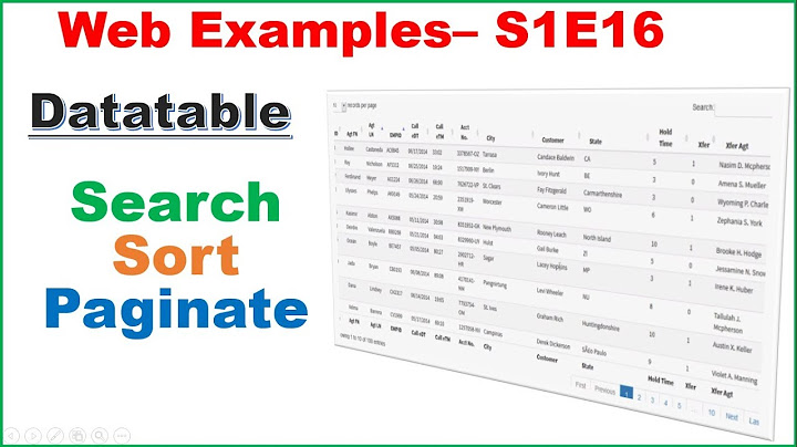 Hướng dẫn datatable bootstrap - khởi động dữ liệu