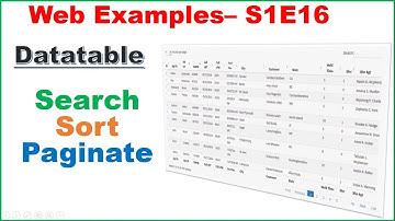 Web Examples S1E16 : Bootstrap DataTables - Search,Sort,Paginate