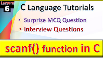 Use of scanf() | Taking input from user  | Lecture 6  | C language Tutorial