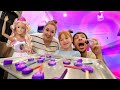 COOKING with Barbie!!  Adley Learning new recipes! how to make dream swirl cookies with Mom & Dad
