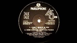 Talk Talk - Does Caroline Know (Live Version) Vinyl