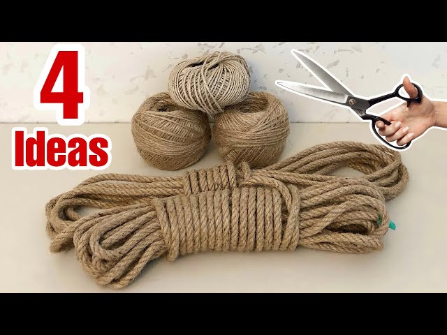 11 IDEAS fáciles con ♻️reciclaje utilizando CUERDA de YUTE y TELA de SACO 