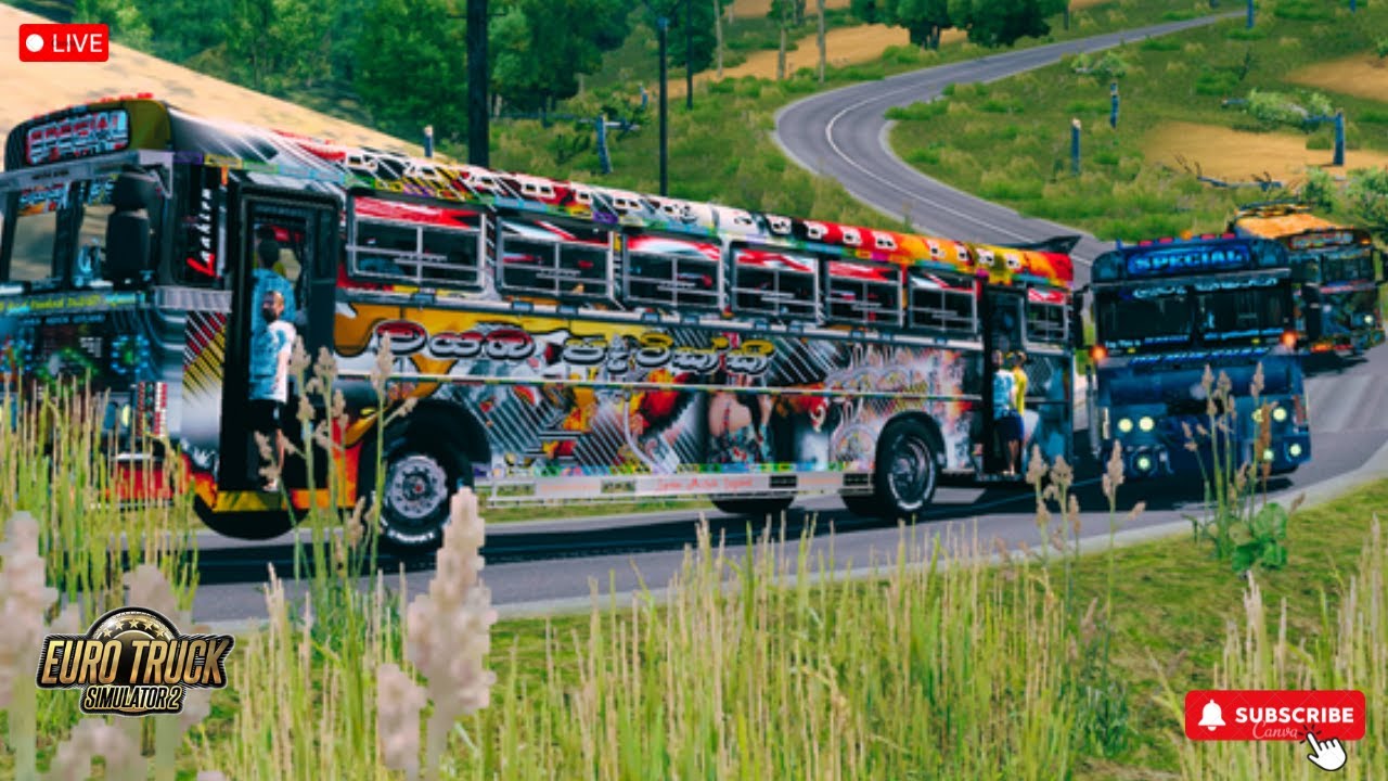 රේස් යන අස්සේ බස් වලිය|ETS2 #busmod #eurotrucksimulator2