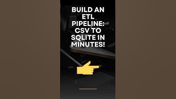 Build an ETL Pipeline: CSV to SQLite in 30 Seconds!