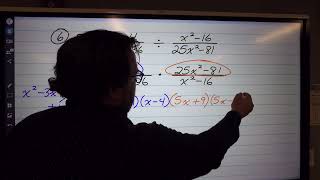 Algebra 2 Rational Polynomial Division Quiz Review Problem 6