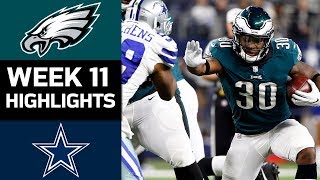 Eagles vs. Cowboys | NFL Week 11 Game Highlights