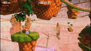 Sonic Frontiers Rolling physics in a 2D Cyberspace level