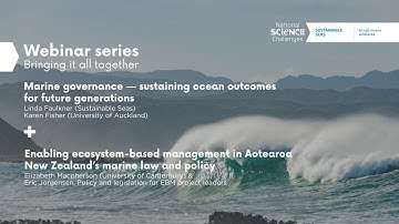 Marine governance and enabling ecosystem-based management