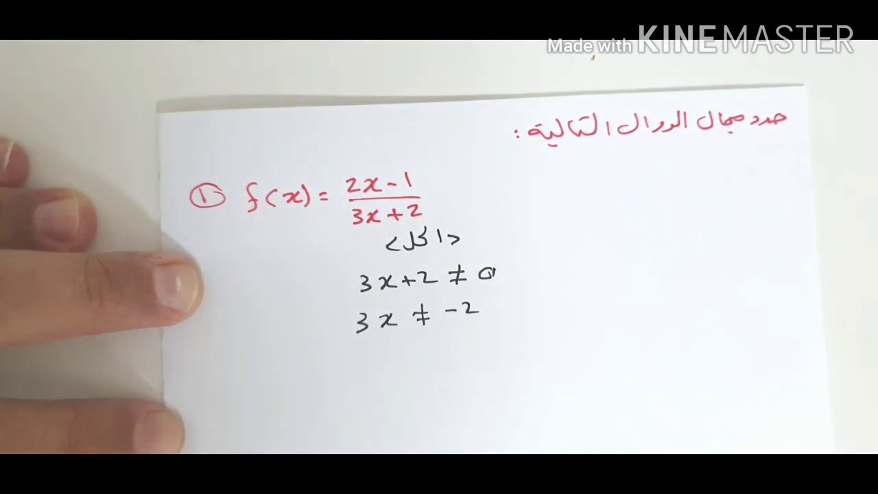 الدوال(٤) - تحديد مجال الدالة جبرياً
