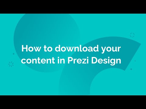 How to download your content in Prezi Design