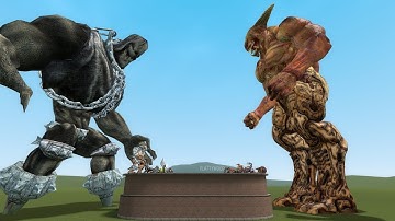 DOOM VS PAINKILLER NPCS - PART 1 - GMOD-FIGHTS