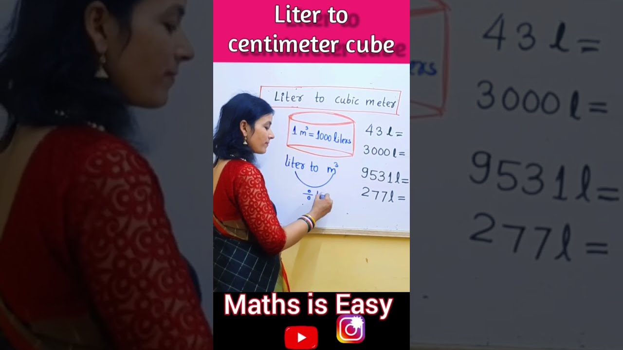 How To Convert Volume Liter Cubic Meter Metre Shorts Short Trend Fun Cbse