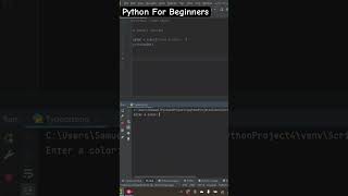 User Input in Python pythonprogramming pythonforbeginners pythontutorial python programming