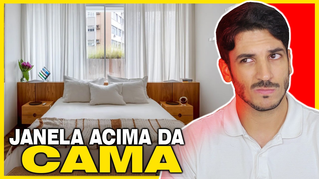 QUARTO CHIQUE COM CAMA EMBAIXO DA JANELA