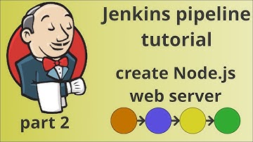 Create Jenkins pipeline, part 2 | Create Node.js web server | tutorial