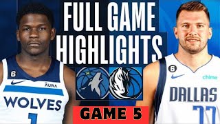 Minnesota Timberwolves vs. Dallas Mavericks  Game 5 West Finals Full Highlights | 2024 NBA Playoffs