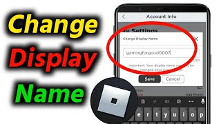 How to Change Your Roblox Display Name on Mobile (Android & ios) | Roblox Display Name Change