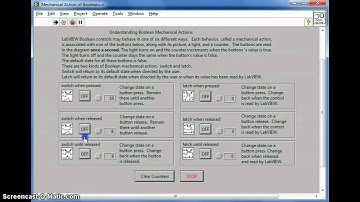 LabVIEW Mechanical Action of Booleans
