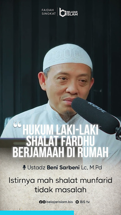 Hukum Laki-Laki Shalat Berjamaah di Rumah Bersama Istri - Ustadz Beni Sarbeni, Lc #shorts